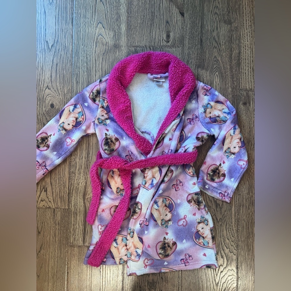 Nickelodeon JoJo Siwa & Puppies Robe Girls Small NWOT